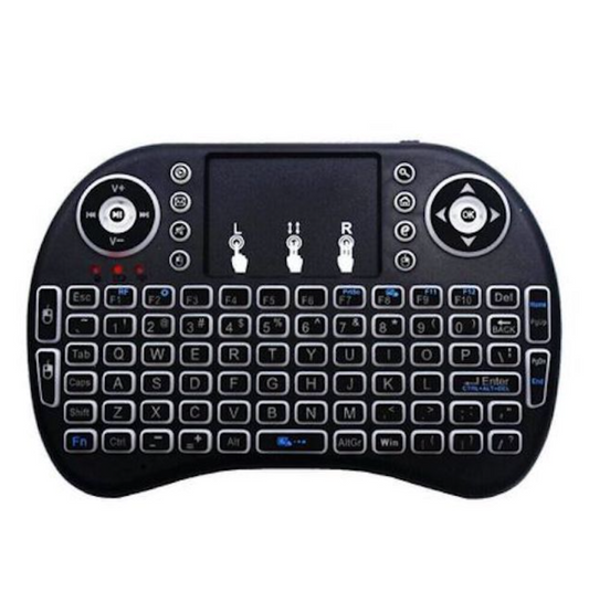 Andowl Mini Wireless Keyboard - Multimedia Remote with Touchpad
