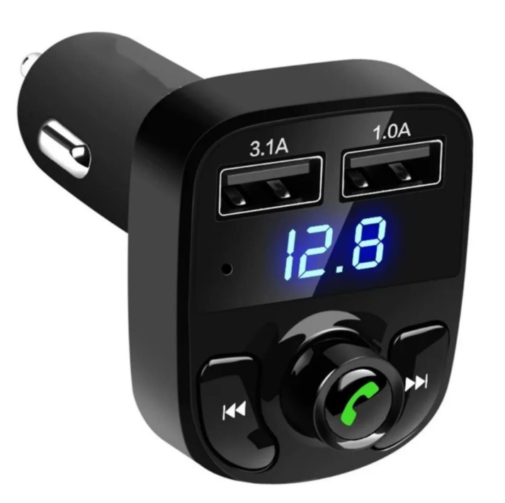 Wireless 2USB BlueTooth Transmitter + Charger for Car